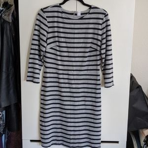 Striped 3/4 Sleeve Dress